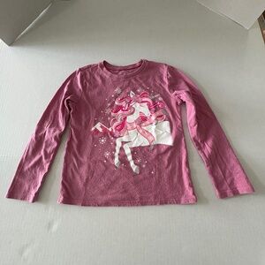 Children Place Long Sleeve Unicorn Graphic T-Shirt - Size S - 5/6 Years.
